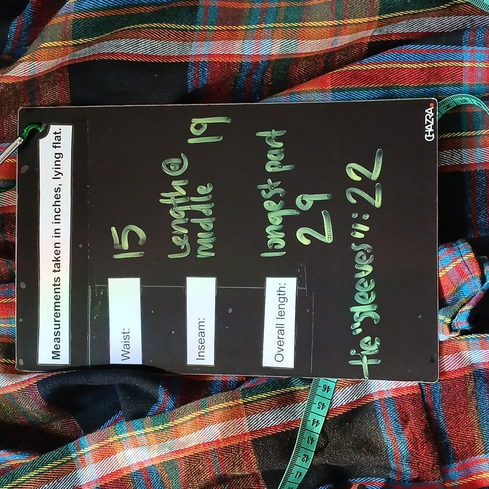 Size L Grunge Flannel-Shirt Look Skirt Size L - Picture 6 of 6
